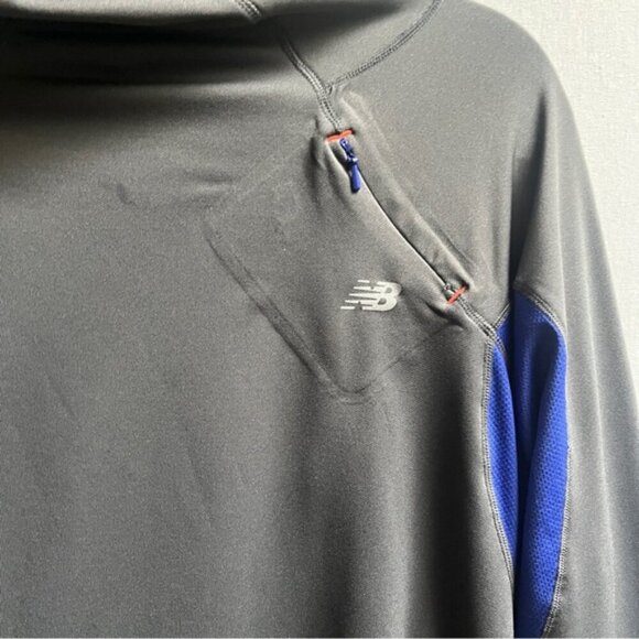 New Balance running Long Sleeve Reflective Pocket Thumbhole shirt Sz L - Picture 4 of 8